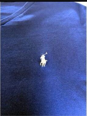 Ralph Lauren Navy Tee with White Polo Player Emblem